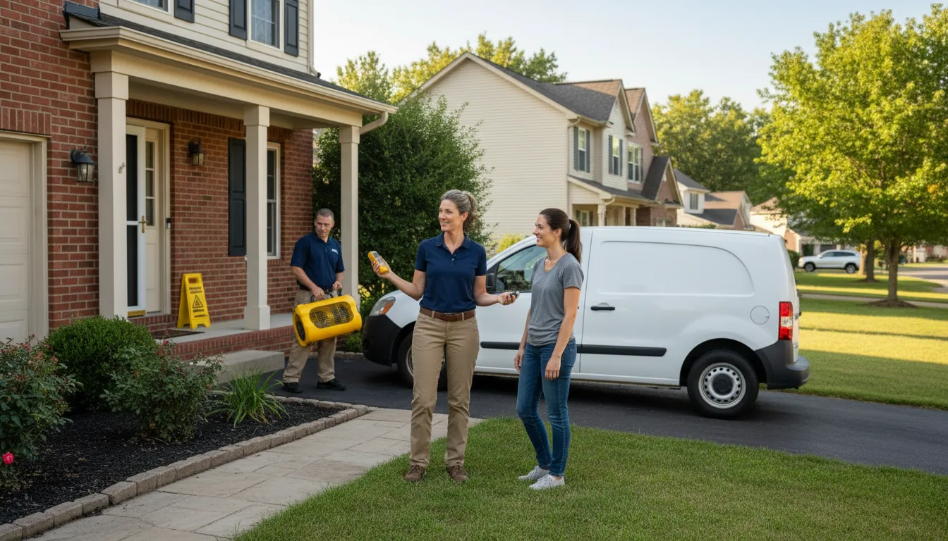 Residential water damage restoration in Viola, ID
